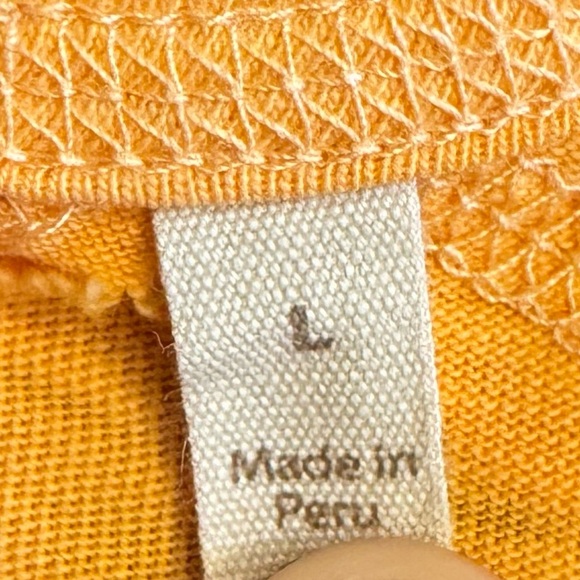 Soft Surroundings Tunic Top Anisa Orange Keyhole Back Exposed Seam Size L - Picture 13 of 15